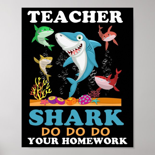 Teacher Shark Do Your Homework  Poster (Front)