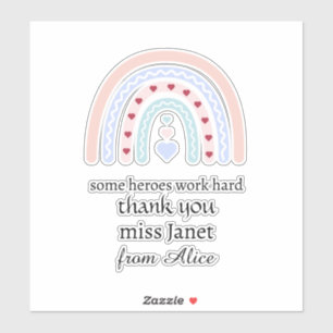 Teacher Simple Christmas Thank You Rainbow Gift