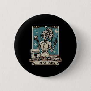 Teacher Skeleton Halloween Family And Consumer Sci 6 Cm Round Badge