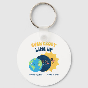 Teacher Solar Eclipse April 8 2024 Cute Earth Sun  Key Ring