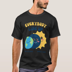 Teacher Solar Eclipse April 8 2024 Cute Earth Sun T-Shirt