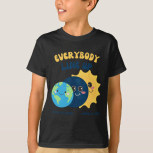 Teacher Solar Eclipse April 8 2024 Cute Earth Sun T-Shirt