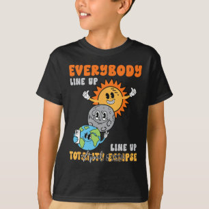Teacher Solar Eclipse April 8 2024 Funny Cute Eart T-Shirt
