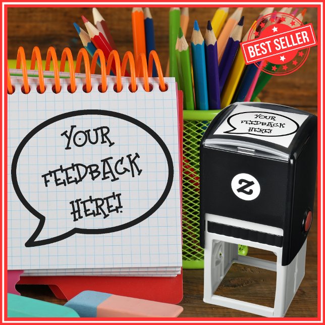 Teacher Speech Bubble Praise Grading Encouragement Self-inking Stamp (Creator Uploaded)
