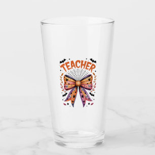 Teacher Spooky Halloween Glass