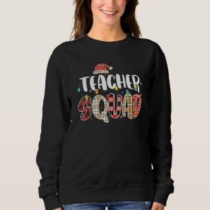Teacher Squad Family Group Matching Christmas Paja Sweatshirt
