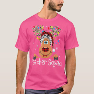 Teacher Squad Reindeer Funny Teacher Christmas Xma T-Shirt