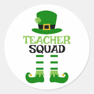 Teacher Squad St. Patrick’s Day Classic Round Sticker