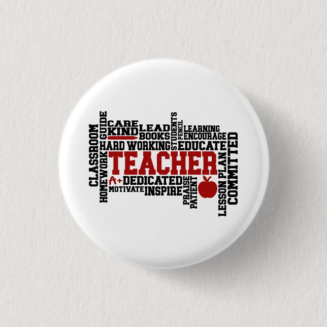 Teacher  Square Button (Front)