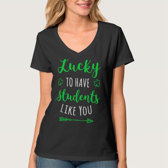 Teacher St Patrick's Day Shirt  Funny School (Front)
