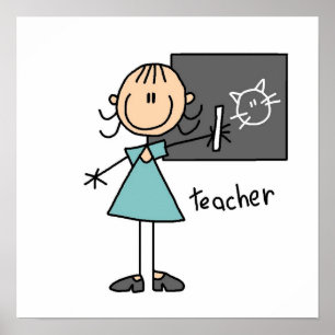 Teacher Stick Figure Poster