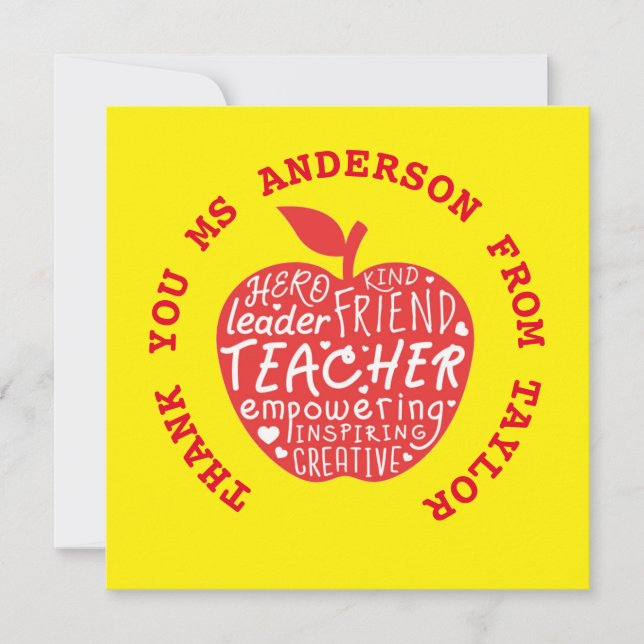 Teacher Stickers - BEST Quotes Apple  (Front)