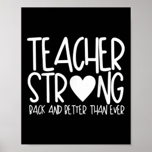 Teacher Strong - Back And Better Than Ever - Back Poster
