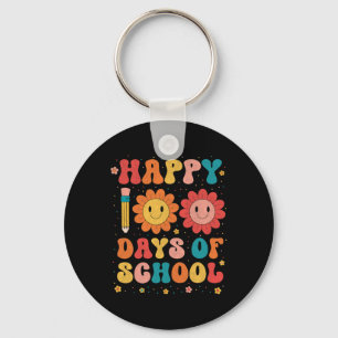 Teacher Student 100th Day Of School Happy 100 Days Key Ring