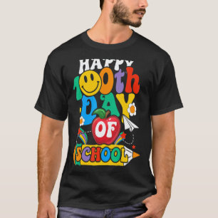 Teacher Student 100th Days Apple Happy 100 Days Of T-Shirt