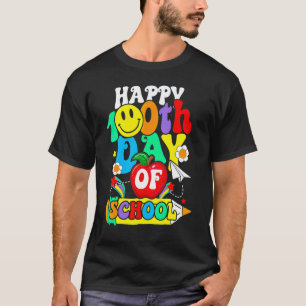 Teacher Student 100th Days Apple Happy 100 Days Of T-Shirt