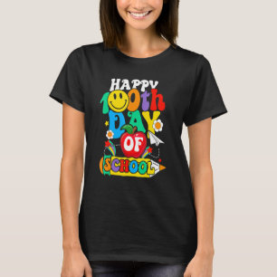 Teacher Student 100th Days Apple Happy 100 Days Of T-Shirt