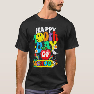 Teacher Student 100th Days Apple Happy 100 Days Of T-Shirt