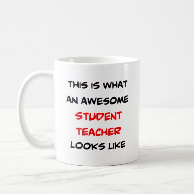 teacher student, awesome coffee mug (Left)