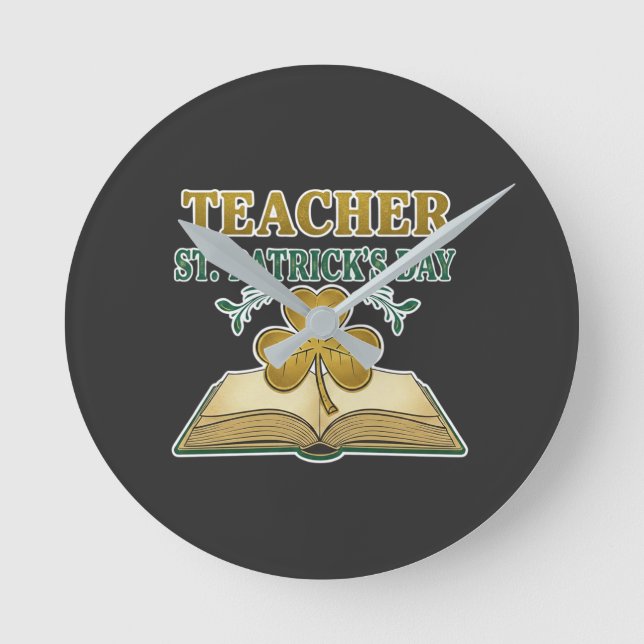 Teacher & Student Class of 2026 - Knowledge is Lig Round Clock (Front)