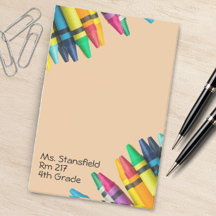 Teacher Student Crayon Elementary School Classroom Post-it Notes