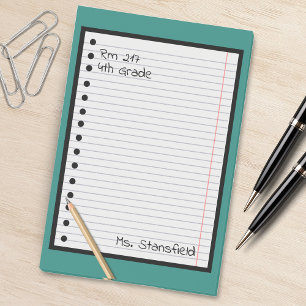 Teacher Student Paper Classroom Loose Leaf Paper Post-it Notes