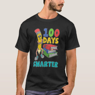 Teacher Student Pencil Books 100 Days Of School T-Shirt