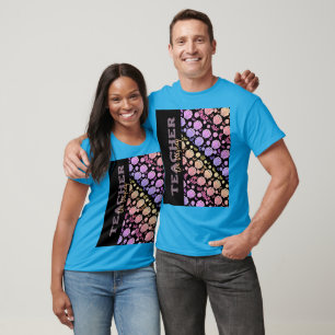 Teacher Summer Break Statement Colourful Seashells T-Shirt