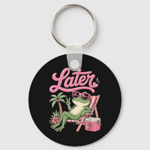 Teacher Summer Frog See Later Last Day Of School Key Ring