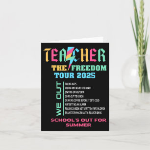 Teacher Summer Tour 2025 Schools Out For Summer Card
