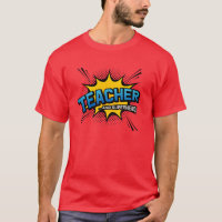 Teacher & Superhero - Comic Book Style