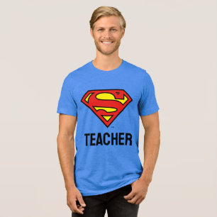 Teacher Superman S-Shield   Superman Logo Tri-Blend Shirt
