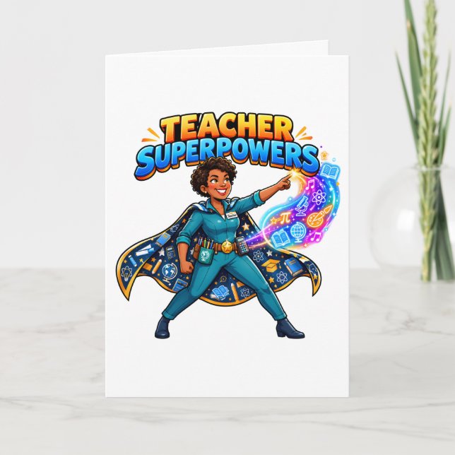 Teacher Superpowers Appreciation Gift Card (Front)