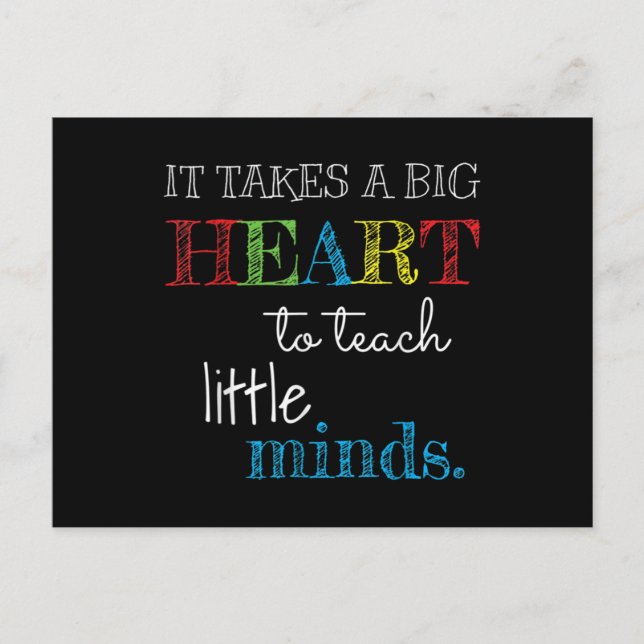 Teacher- Teacher Appreciation- Teacher Postcard (Front)