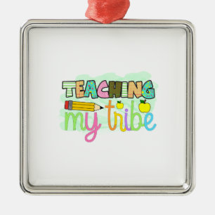 Teacher Teaching My Tribe Metal Tree Decoration