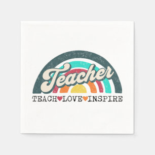 Teacher text design napkin