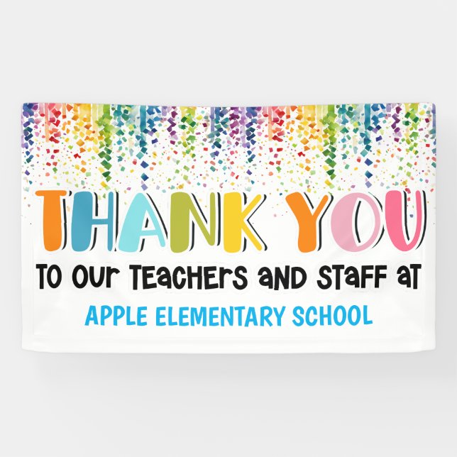 Teacher Thank You Banner | Teacher Appreciation  (Horizontal)