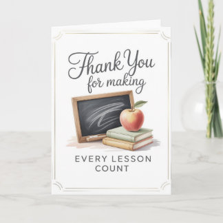 Teacher Thank You Card