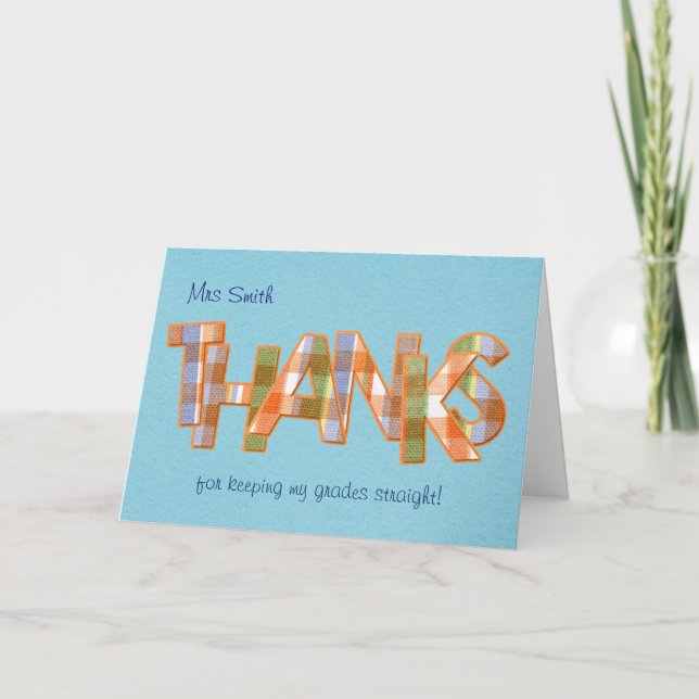 Teacher Thank You Card (Front)