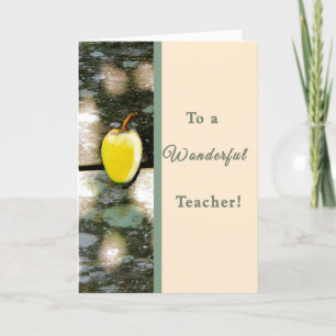 Teacher Thank You Card upon Graduation