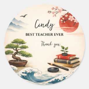 Teacher Thank You Gift End of School Year Classic Round Sticker