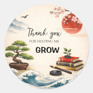 Teacher Thank You Gift End of School Year Classic Round Sticker