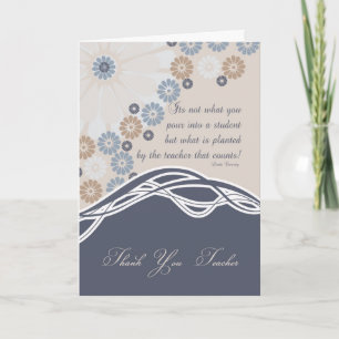teacher thank you greeting card