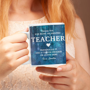 Teacher Thank You Heartfelt Message Personalised Coffee Mug