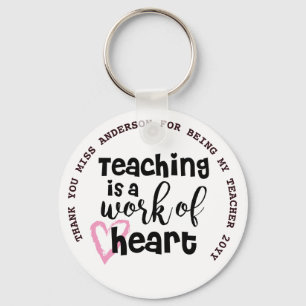 TEACHER THANK YOU Personalised Gifts Under $4 Key Ring