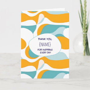 Teacher Thank You –  Personalized Card