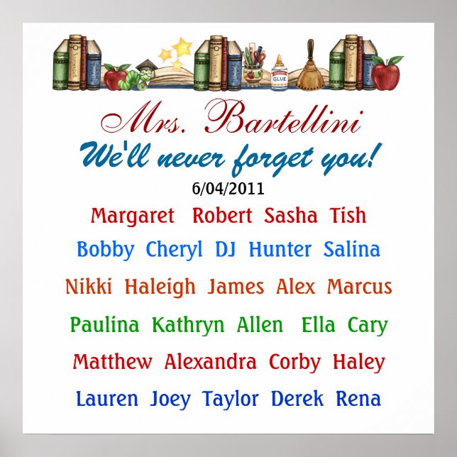 Teacher Thank You Poster -  SRF (Front)