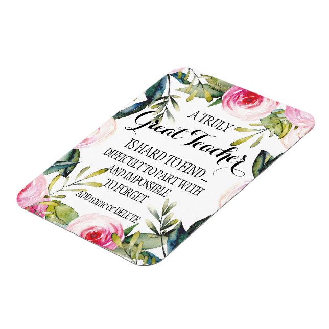 Teacher Thank you Script Appreciation Gift Magnet (Left Side)