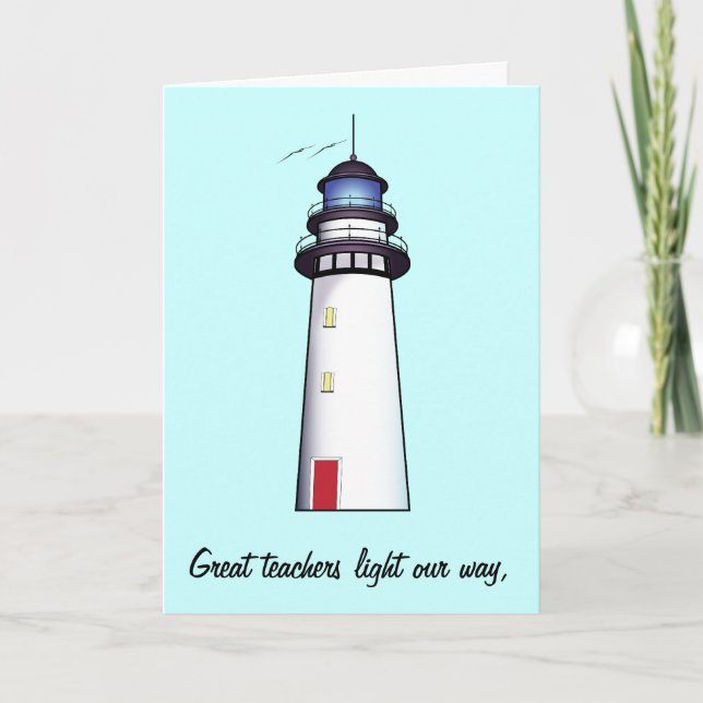 Teacher Thank You with Lighthouse Card (Front)