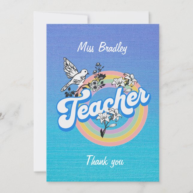 Teacher thank you with love and respect (Front)